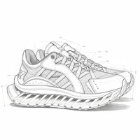 Chaussures de sport Xinzirain personnalisées à lacets, basses, respirantes, avec empeigne en maille et semelle amortie, fabrication de chaussures sportives robustes