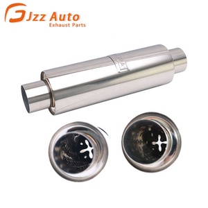Modificar accesorios Escape Silenciador vibrante Silenciador de acero inoxidable 2/2.5 "Salida de entrada Resonador deportivo universal - Product Image 1