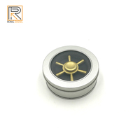 Scatola in Latta Riciclabile con Rivestimento UV Personalizzato per Tè, Olio di Argan, Medicinali, Design a Conchiglia con Finestra