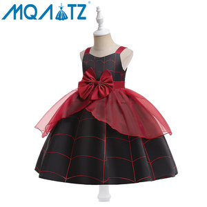 Halloween Wedding <span class=keywords><strong>damigella</strong></span> d'onore Vintage Ruffle Pageant Party Dress Flower Girl Princess Black Dress con borsa AWS026 - Product Image 2