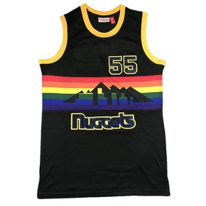 Broderie rétro personnalisée en gros <span class=keywords><strong>Denver</strong></span> <span class=keywords><strong>Nuggets</strong></span> # 55 # 27 # <span class=keywords><strong>Maillot</strong></span> de basketball sans manches en poly mesh pour homme, modèle 2026, pour le jeu transfrontalier - Product Image 1