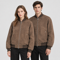 Blouson Bomber en Polyester pour Homme avec Col en Maille Côtelée, Fermeture Éclair Intégrale, Poignets Côtelés, Poches Inclinées – Vêtement d'Extérieur Printemps-Automne – Vente en Gros