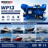 Moteur diesel marin SCDC Weichai WP13 450-500 CV 1800 tr/min, norme IMO Tier II, pour travaux de remorquage et bateaux de pêche