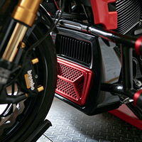 Protection de radiateur en alliage d'aluminium personnalisée World Colors pour moto H-D Touring 23.5 et versions ultérieures, compatible 121CVOST 117 Road