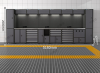 Banc de travail robuste autoportant en acier RW avec tiroirs, personnalisable, pour garage et atelier
