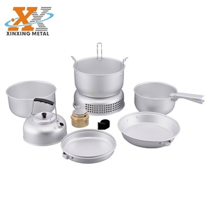 Chất lượng cao sử dụng rộng rãi 2 3 người cắm trại Cookware Set Backpacking cắm trại nấu ăn Set - Product Image 1