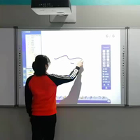 Tableau blanc interactif à projection à bas prix, projecteur intelligent, écran virtuel pour l'enseignement, la formation, les réunions, les conférences