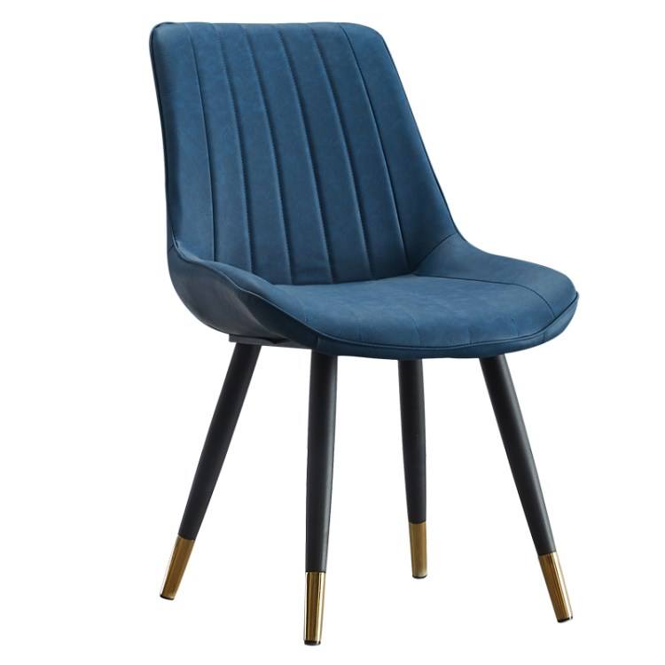 เก้าอี้หนังเทียมหุ้มเบาะสีฟ้า