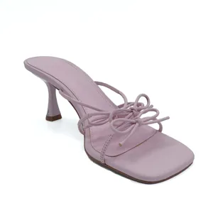 Yaz aylarında bayanlar için deri kayış açık ayak sandalet moda özel açık ayak yüksek topuk kadın sandalet lüks rahat kadın ayakkabı