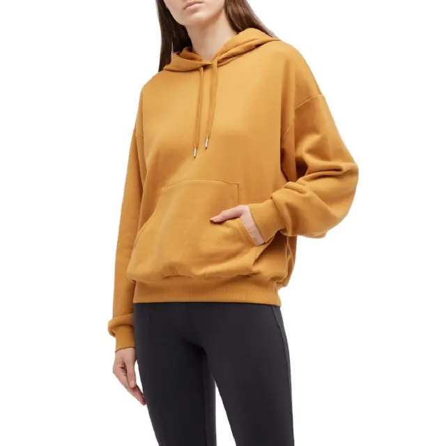 Großhandel Hochwertige maßge schneiderte Stoff Sweatshirt Hoodie Übergroße Damen Hoodies Sweatshirt Export aus Bangladesch