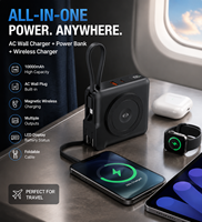 2026 Neu 10000mAh 22,5W Schnellladungs-Powerbank AC-Ladegerät Magnetisches Kabelloses Ladegerät 3-in-1 Tragbare Powerbank