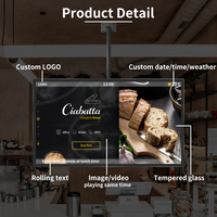 Pantalla Digital LCD para Menús de 43 Pulgadas 4K, Pantalla Digital Colgante para Menús, Pantalla Digital para Menús de Restaurante