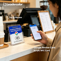 Tarjeta NFC RFID con Impresión Personalizada, Acrílica, Impermeable, Programable, 13.56mhz, para Reseñas de Google y Calificación de Tiendas
