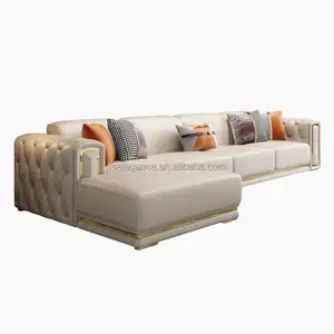 Eleganz Rindsleder Armaturen Liebe Tela Para Schlafzimmer möbel L Design große Ecke Sofa Tisch Wohnzimmer