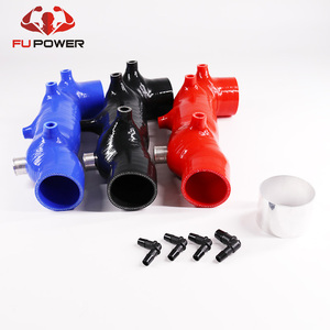 Tuyau d'admission turbo en silicone pour Subaru <span class=keywords><strong>Perrin</strong></span> 2.4 pouces 04-17 STi /02-07 WRX Forester XT - Product Image 1