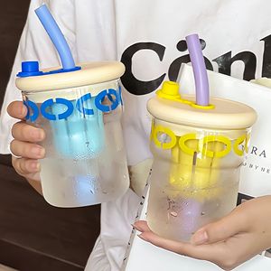 Cốc cà phê văn phòng đơn giản với màn hình lọc, cốc thủy tinh chịu nhiệt độ cao, cốc rơm nước giải khát cao cấp - Product Image 3