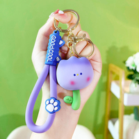 Porte-clés en PVC souple 3D de haute qualité, motif dessin animé créatif, vente chaude, cadeau promotionnel, design poupée, crochet pour sac à dos, accessoire quotidien