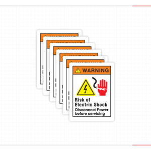 Etiqueta Adhesiva de Advertencia de Descarga Eléctrica, Mate, Resistente a Arañazos y al Calor, para Desconectar la Energía, Alto Voltaje Eléctrico - Product Image 2