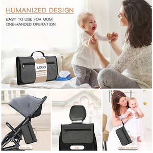 Vente directe <span class=keywords><strong>d</strong></span>'usine, tapis à langer multifonctionnel en polyester imperméable EVA, sac à langer, tapis à langer de voyage pour bébé - Product Image 6