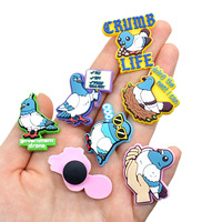 Grappige duiven unisex decoratieve PVC meme vogel schoen decoraties schattige duiven schoen charms met slogans voor tieners en volwassenen