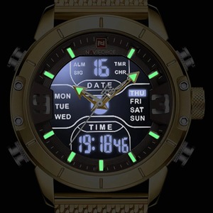 Relojes Drioshipping para Hombre, Reloj de Pulsera con Doble Pantalla, Cronógrafo, Casual, de Negocios, de Cuarzo, Reloj Hombre - Product Image 2