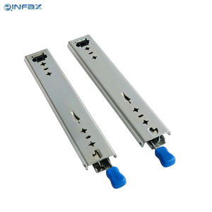 Diapositivas de cajón de rodamiento de bolas de 53mm de alta resistencia 3-Sección-100% Diapositivas de acero laminado en frío de extensión completa para cofres de herramientas - Product Image 3