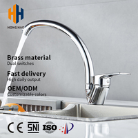 Robinet de cuisine en alliage de zinc avec cartouche céramique, eau chaude/froide, design moderne, modèle CF-3007