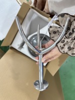 Lampe de bureau LED chromée moderne avec abat-jour en verre Soda Factory pour usage domestique