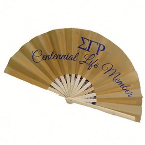 Holographic Large Reflective Hand Fan Premium Bamboo Clack Eco-Friendly Feature for Halloween Occasions - Product Image 1