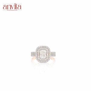 Anillo de Diamantes de Plata de Ley 925 de Diseño con Acabado en Oro de 10K, 14K y 18K, Joyería Fina Clásica, Regalo de Boda, Compromiso - Product Image 2