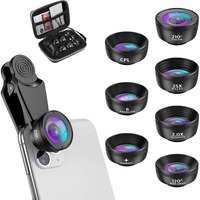 7-in-1 Universal Smartphone Lens Kit Fisheye Wide-Angle & Telephoto Professional Photography Accessory OEM