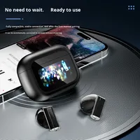 YX29ENC pour casque semi intra-auriculaire 5.4 avec annulation active du bruit (ANC), commande vocale tactile, écran d'affichage numérique, TikTok