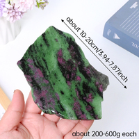 Vente en gros de spécimens minéraux naturels, tranche de zoïsite rubis, cristal de quartz, dalle pour décoration intérieure