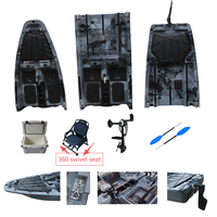 Vicking 2025 Nouveauté Kayak de pêche modulaire à deux places à deux sections détachables avec pédale à hélice en HDPE Kayak pliable Sports nautiques