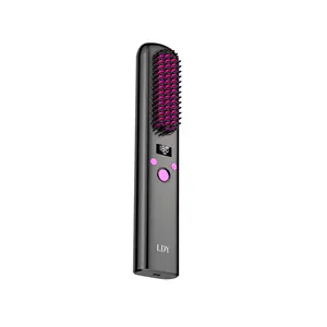 QXXZ High Temperature Electric Hot Hair Curling Comb Hair Straightening Brush Comb Heat Pressing Hot Comb