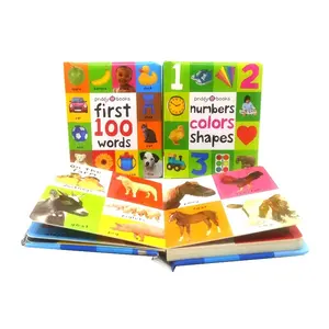 Full Color Barato Personalizado Capa Dura Primeiras Palavras a História Das Crianças Livros de Tabuleiro para Crianças