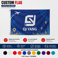 Drapeau et bannière personnalisés double face avec logo, 3x5 pieds, 100% polyester, impression couleur, pour matchs sportifs d'équipe, vente en gros