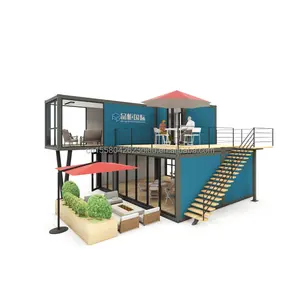 Modular thép tòa nhà di chuyển prefab 40ft vận chuyển thức ăn nhanh container nhà hàng quán cà phê quán cà phê quán bar để bán