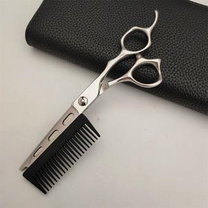 Professional Hair Scissors 6 Inch Stainless Steel <b>Straight</b> Head Long Handle With <b>Comb</b> Beauty Salon Use - Product Image 5