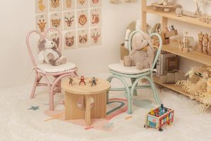 Chaise pour enfant en rotin tressé à la main, moderne et durable, pour l'extérieur, cadeau pour chambre d'enfant, salle de jeux, chambre à coucher - Product Image 6