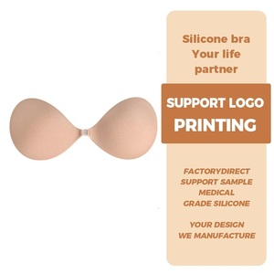 Nhỏ vú đẩy lên dính áo ngực cho phụ nữ quây backless vải dính vô hình liền mạch hỗ trợ dính áo ngực - Product Image 1