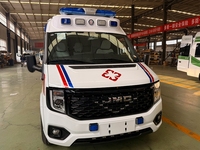 JMC Ambulance de transport médical d'urgence à toit surélevé, nouvelle, diesel, transmission manuelle, équipement médical complet, 150 km/h, EURO