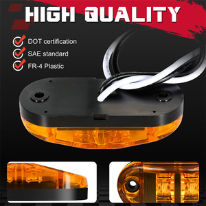 20 Pezzi Luci Laterali LED Ovali Giallo Ambra per Segnalazione e Marcatura, per Camion e Rimorchi - Product Image 5