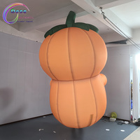 Costume de mascotte gonflable portable en forme de citrouille, personnalisé, pour défilé d'Halloween