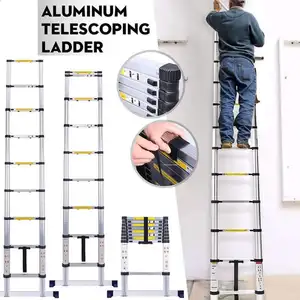 4.4m 5m 6m Folding Step Ladder Aluminum Telescopic Extension Aluminum Ladder