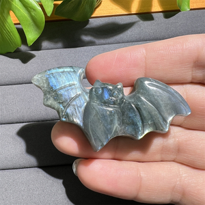 Popolari gioielli in pietra preziosa intagliati a mano intagli in cristallo naturale Labradorite nove code volpe rosa fiore <span class=keywords><strong>pavone</strong></span> - Product Image 3