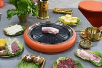 Table de barbecue commerciale multifonctionnelle coréenne pour salle à manger, mobilier de table de barbecue pour hôtel, table de barbecue non-fumeur
