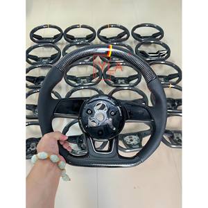 Volant en cuir et fibre de carbone personnalisé pour <span class=keywords><strong>Audi</strong></span> A1 A3 A4 A5 A6 A7 <span class=keywords><strong>RS</strong></span> R8 RS3 C7 Q5 Q7 S3 8V B8 B9 S4 Q3 <span class=keywords><strong>TT</strong></span>, ajustement universel - Product Image 5
