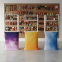 Étagère de présentation portable en métal pour salons professionnels, supermarchés, restaurants, événements, entreposage extérieur/intérieur et produits de marque