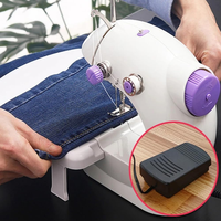 Máquina de Coser Eléctrica Portátil Doméstica, Mini Máquina de Coser de Piel, Kit de Costura Overlock, Hilo para Coser Ropa
